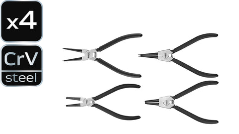 NEO TOOLS 01-097 Zégergyűrű fogó készlet 4db, CrMo, 170-180mm, 40 - 100mm
