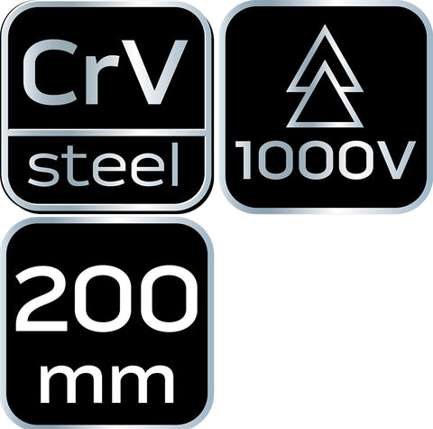 NEO TOOLS 01-222 Kombinált fogó 1000V, szigetelt, 200MM(8"), CrV, polírozott
