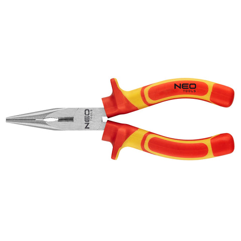 NEO TOOLS 01-224 Hosszúcsőrű fogó 1000V, szigetelt, 180mm (7"), CrV, polírozott
