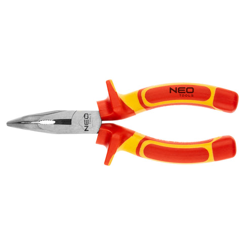NEO TOOLS 01-227 Hajlított csőrű fogó 1000V, szigetelt, 160mm (6"), CrV, polírozott