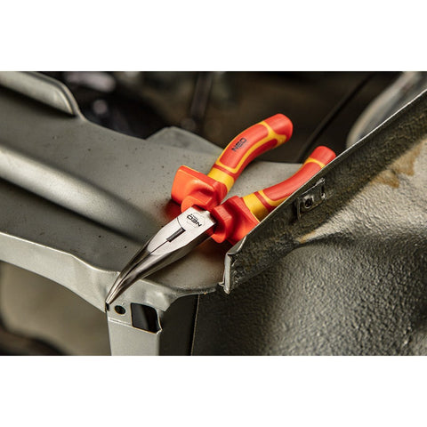 NEO TOOLS 01-228 Hajlított csőrű fogó 1000V, szigetelt, 180mm (7"), CrV, polírozott