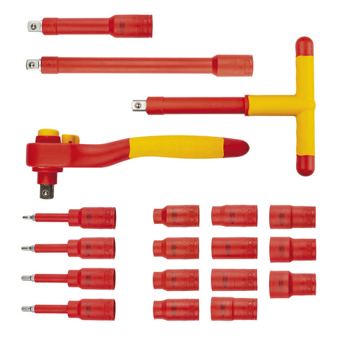 NEO TOOLS 01-306 Dugókulcskészlet, 1/2", 1000V, szigetelt 19db