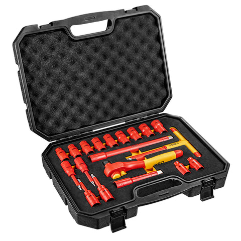 NEO TOOLS 01-306 Dugókulcskészlet, 1/2", 1000V, szigetelt 19db