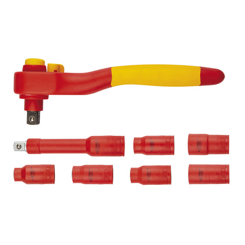 NEO TOOLS 01-307 Dugókulcskészlet, 1/2", 1000V, szigetelt 8db