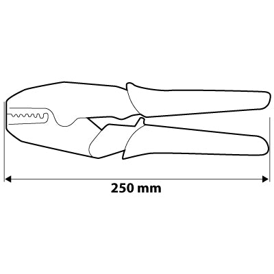 NEO TOOLS 01-502 Krimpelő-, kábelsarufogó nem szigetelt csatlakozókhoz, 22-12AWG