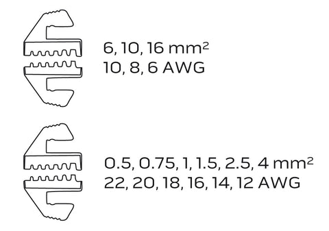 NEO TOOLS 01-506 Krimpelő-, érvéghüvelyfogó, 0.5-16 mm2 (22-6 AWG)