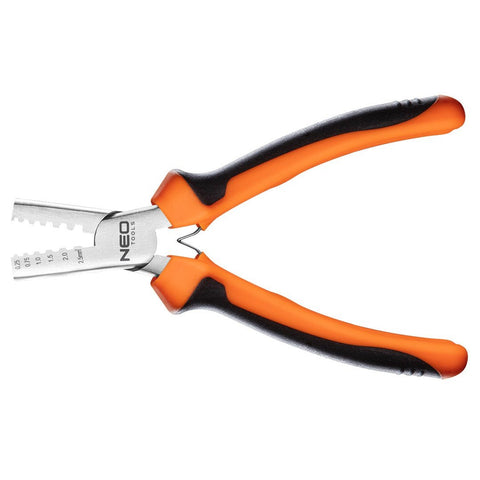 NEO TOOLS 01-532 Krimpelő-, kábelsarufogó 0.25-2.5mm2, 140mm
