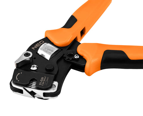 NEO TOOLS 01-539 Krimpelő-, érvéghüvelyfogó, önbeálló, CRV 230mm, 0.08 -16mm2, AWG 26-5