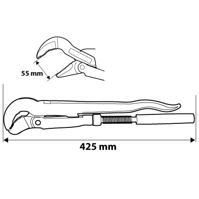 NEO TOOLS 02-122 Csőfogó S, 1,5"