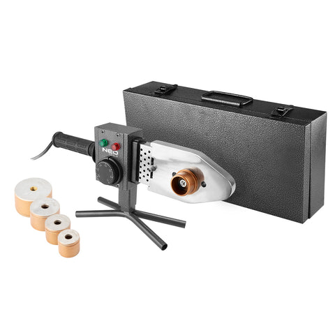 NEO TOOLS 02-400 Csőhegesztőgép 800W műanyagokhoz, 4 hüvellyel: 20, 25, 32, 40mm