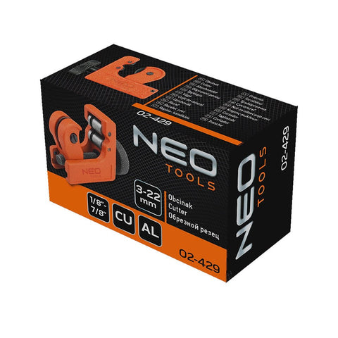 NEO TOOLS 02-429 Csővágó mini, 1/8-7/8" (3-22mm), réz, alumínium