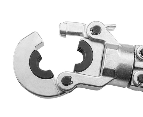NEO TOOLS 02-445 Csőcsatlakozó prés készlet PEX csatlakozókhoz, cserélhető fejekkel, csőkalibráló szerszámmal
