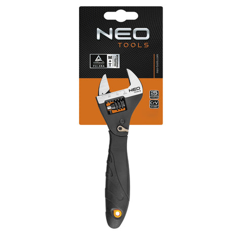 NEO TOOLS 03-017 Állítható villáskulcs, csavarkulcs racsnis 200mm