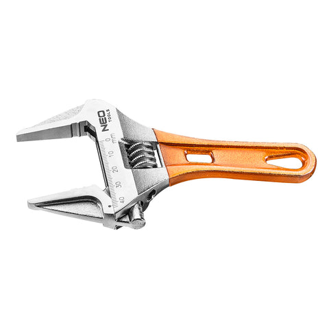 NEO TOOLS 03-021 Állítható villáskulcs, csavarkulcs rövid, 156mm, 0-43mm