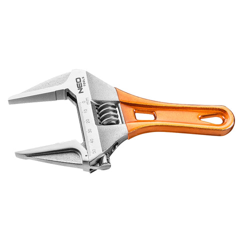 NEO TOOLS 03-022 Állítható villáskulcs, csavarkulcs rövid, 185mm, 0-53mm