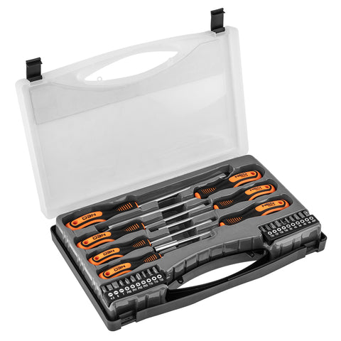 NEO TOOLS 04-197 Csavarhúzó készlet, fali tartóval, 27db