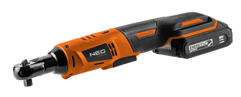 NEO TOOLS 04-603 Akkus racsnis kulcs, Energy+ 18V, 3/8"-os 1/2"-os adapterrel, akku nélkül!!!