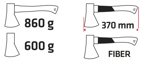 VERTO 05G201 Balta 860g, fej 600g, üvegszál nyél