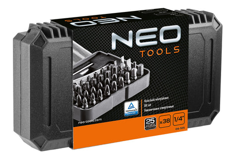 NEO TOOLS 06-105 Csavarhúzó bitkészlet 38db