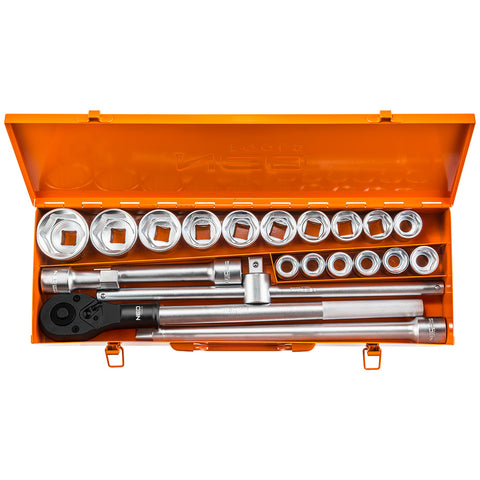 NEO TOOLS 08-061 Dugókulcskészlet 3/4", 21db 