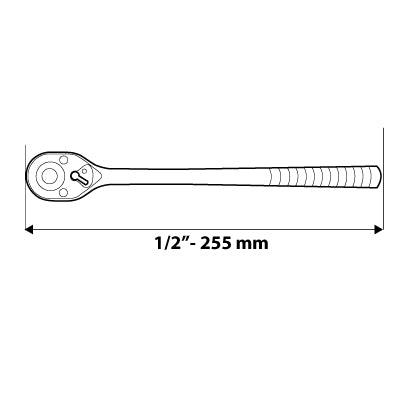 NEO TOOLS 08-516 Racsnis kulcs 1/2" 255mm, DIN 3122