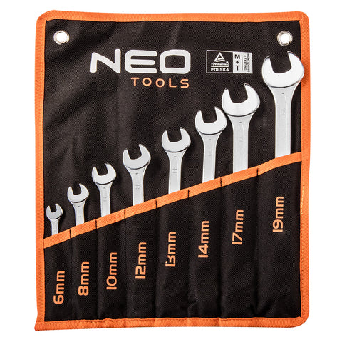NEO TOOLS 09-751 Csillag-villáskulcs készlet 6-19mm, 8db