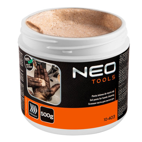 NEO TOOLS 10-403 Kéztisztító paszta EXTRA erős 500g, ragasztó, gyanta, szilikon, lakk, festék, poliuretán hab, polimer
