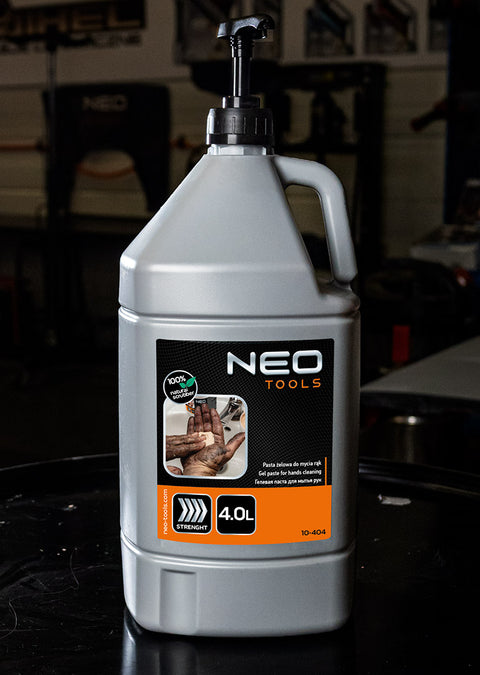 NEO TOOLS 10-404 Kéztisztító paszta EXTRA erős 4 l, ragasztó, gyanta, szilikon, lakk, festék, poliuretán hab, polimer