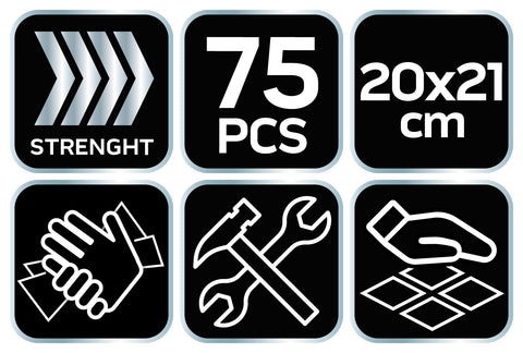 NEO TOOLS 10-408 Kéz-és felülettisztító csiszolókendő, 75 lap, ragasztó, gyanta, szilikon, lakk, festék, poliuretán hab és polimer