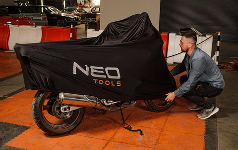NEO TOOLS 10-472 Motortakaró ponyva, 220x105x130cm, lélegző, beltéri