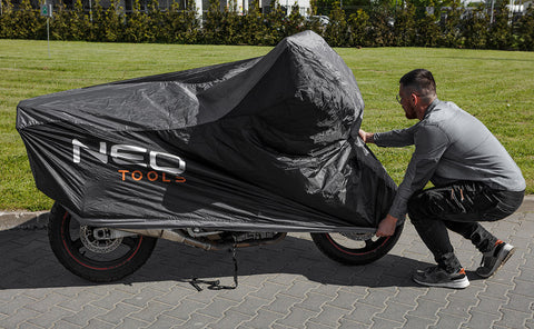 NEO TOOLS 10-473 Motortakaró ponyva, 246 x 104 x 127cm, (150 ° C), kültéri