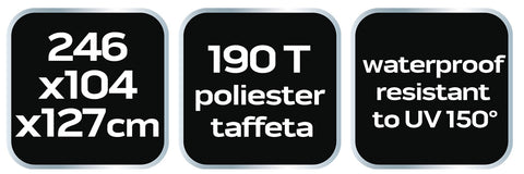 NEO TOOLS 10-473 Motortakaró ponyva, 246 x 104 x 127cm, (150 ° C), kültéri