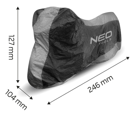 NEO TOOLS 10-473 Motortakaró ponyva, 246 x 104 x 127cm, (150 ° C), kültéri