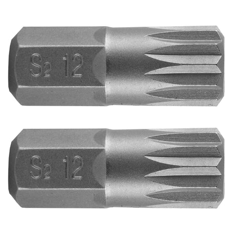 NEO TOOLS 10-904 Spline bit, 3/8", M12x30mm, S2, 2db