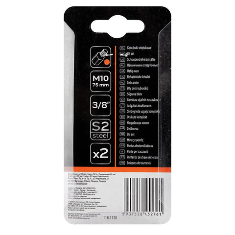 NEO TOOLS 10-908 Spline bit, 3/8", M10x75mm, S2, 2db