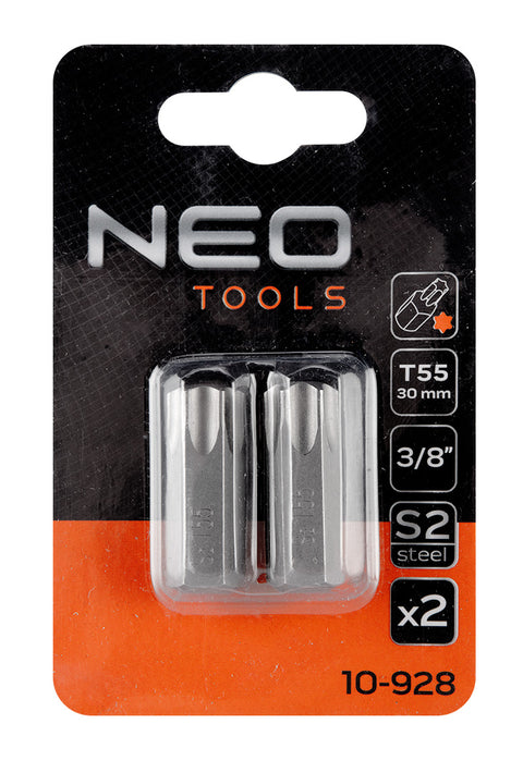 NEO TOOLS 10-928 Torx bit, 3/8", T55x30mm, S2, 2db