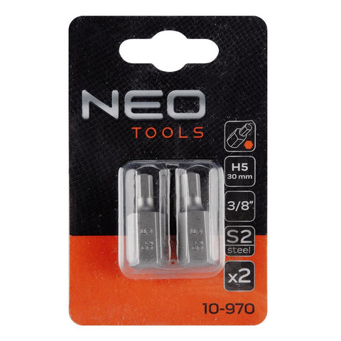 NEO TOOLS 10-970 Imbusz bit, 3/8", 5x30mm, S2, 2db