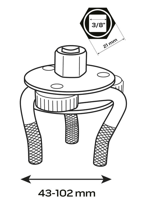 NEO TOOLS 11-237 Olajszűrő leszedő kulcs (43-102mm)