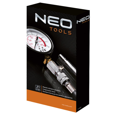 NEO TOOLS 11-261 Kompresszió mérő készlet benzinmotorokhoz max. 21bar