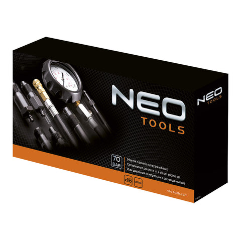 NEO TOOLS 11-262 Kompresszió mérő készlet diesel 16db
