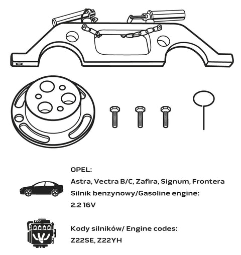 NEO TOOLS 11-331 Vezérműtengely blokkoló készlet, Opel benzin és dízelmotorok