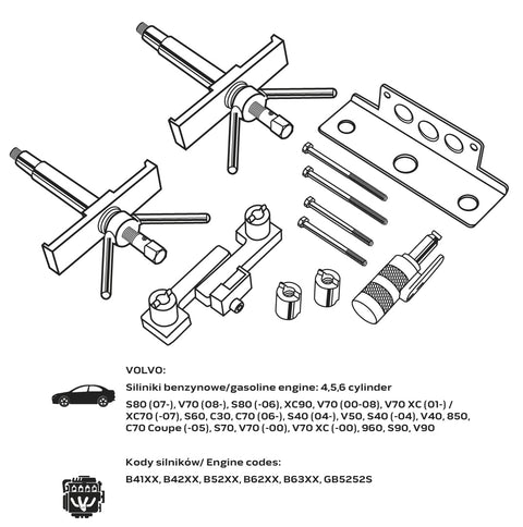 NEO TOOLS 11-337 Vezérműtengely blokkoló készlet, VOLVO