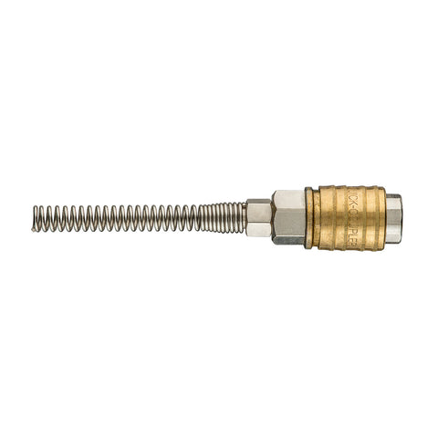 NEO TOOLS 12-600 Pneumatikus gyorscsatlakozó, tömlővéges, védőrugós 4mm