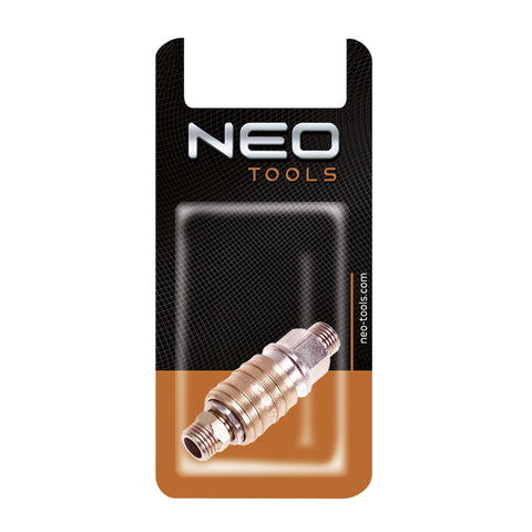 NEO TOOLS 12-645 Pneumatikus gyorscsatlakozó + ellendarab, 1/4" külsőmenet
