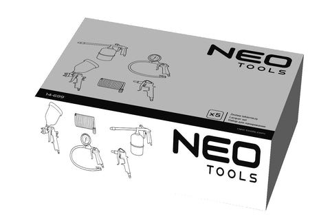 NEO TOOLS 14-699 Pneumatikus festékszóró, kerékfúvó készlet, kompresszorhoz, 5db