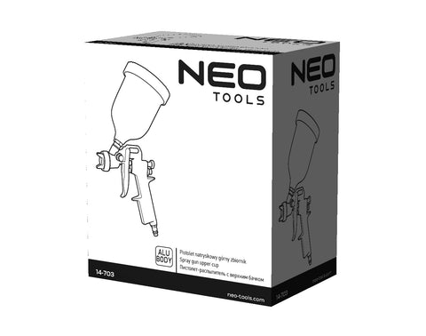 NEO TOOLS 14-703 Pneumatikus festékszóró pisztoly, felső tartályos, 1,4mm - hobby