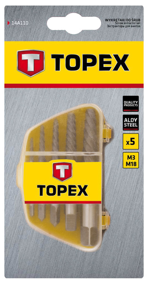 TOPEX 14A110 Törtcsavar-kihajtó készlet 5db
