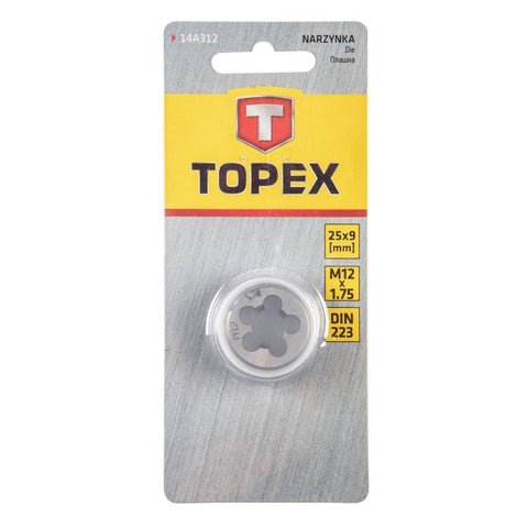 TOPEX 14A312 Menetmetsző, 25x9mm M12 DIN 224