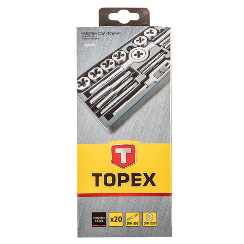 TOPEX 14A425 MENETKÉSZÍTŐ készlet 20db, M3-M12