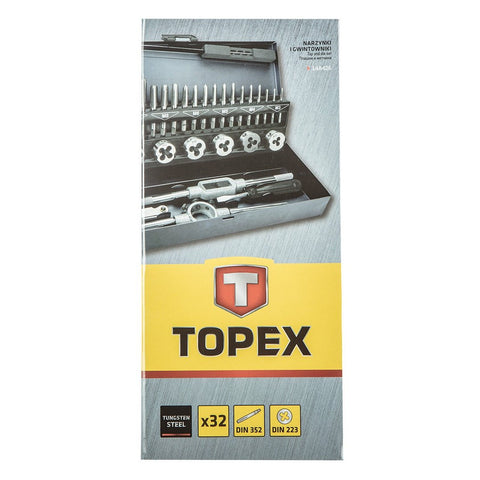 TOPEX 14A426 MENETKÉSZÍTŐ készlet 32db, M3-12